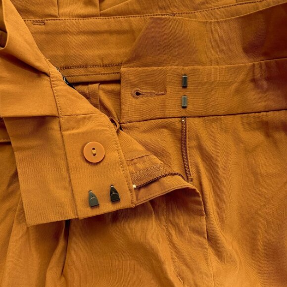 Express Belted Wide Leg Pants in Mustard - Picture 8 of 11